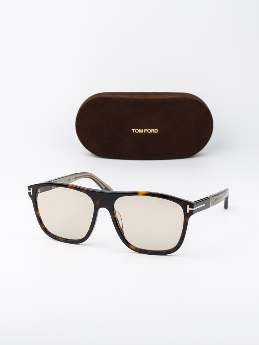 Tom Ford FRANCES Men Sunglasses Havana Brown Photochromic Square FT1081/S 52E